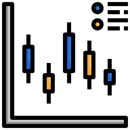 gráfico de barras Surang Lineal Color icono