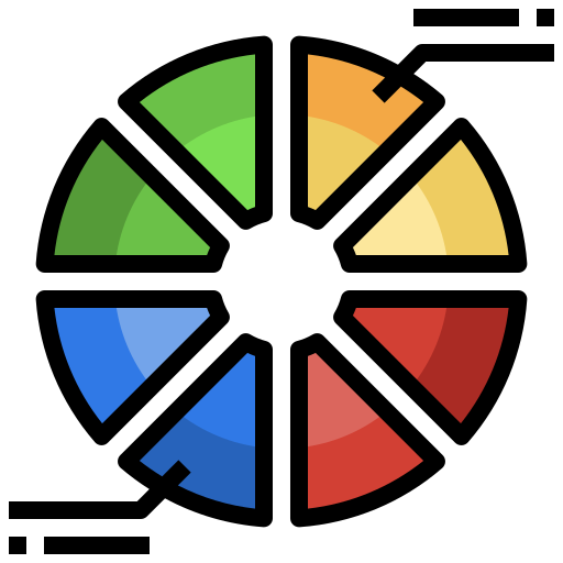 Pie chart Surang Lineal Color icon