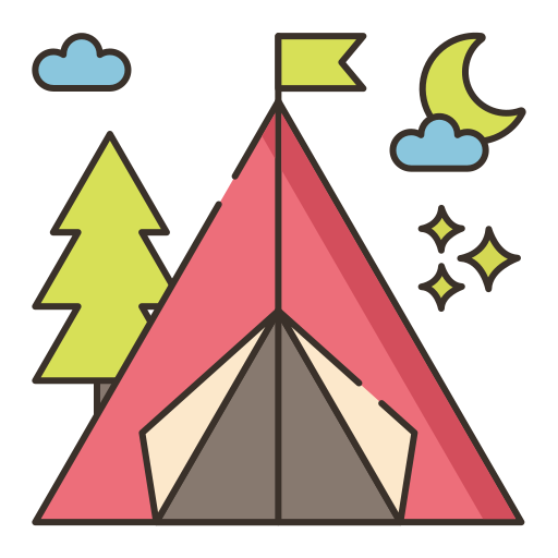 camping Flaticons Lineal Color Icône