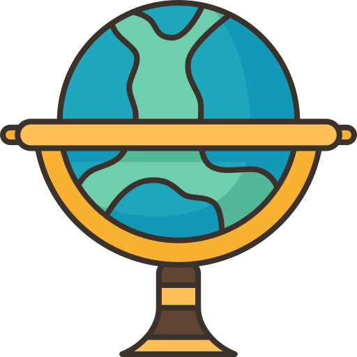 globo terrestre Amethys Design Lineal Color icona