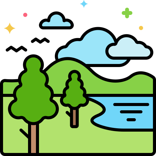 parc national Flaticons Lineal Color Icône