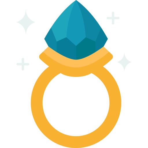 Magic ring Amethys Design Flat icon