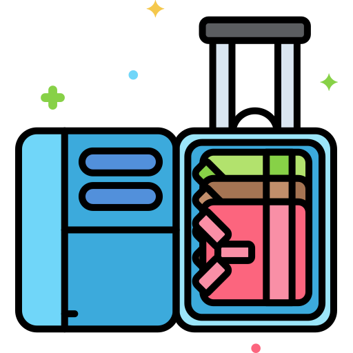 Suitcase Flaticons Lineal Color icon
