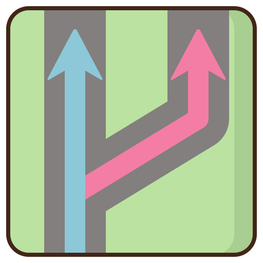 trasy Flaticons Lineal Color ikona