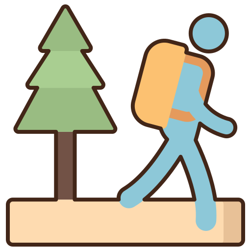 Backpacking Flaticons Lineal Color icon