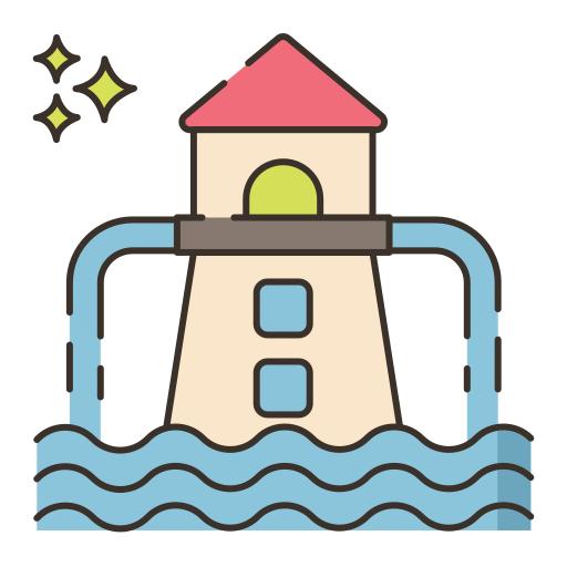 wasserpark Flaticons Lineal Color icon