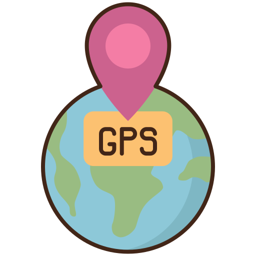 geographisches positionierungs system Flaticons Lineal Color icon