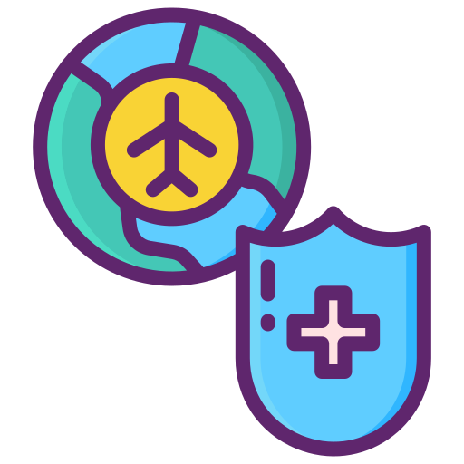 Travel insurance Flaticons Lineal Color icon