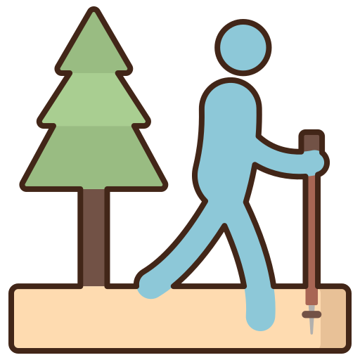 trekking Flaticons Lineal Color icona