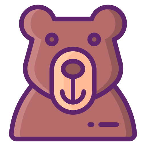 Bear Flaticons Lineal Color icon