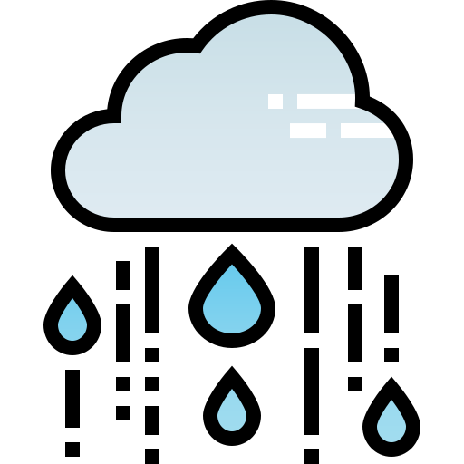 雨が降っている Pixelmeetup Lineal Color icon