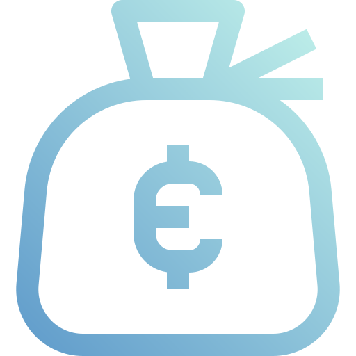 bolsa de dinero Generic Gradient icono