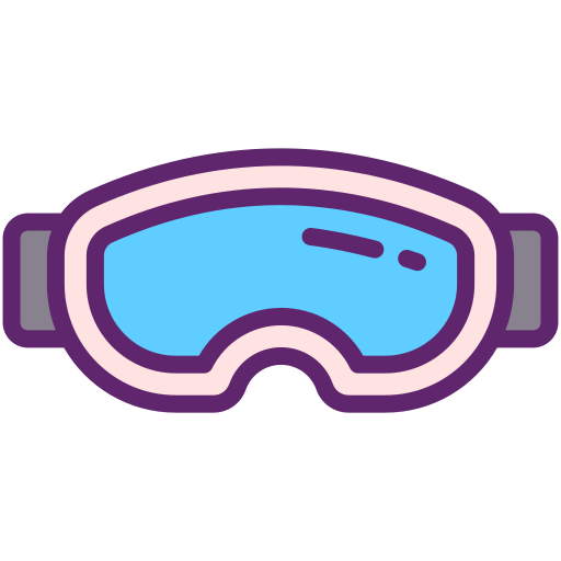 gafas de esquí Flaticons Lineal Color icono