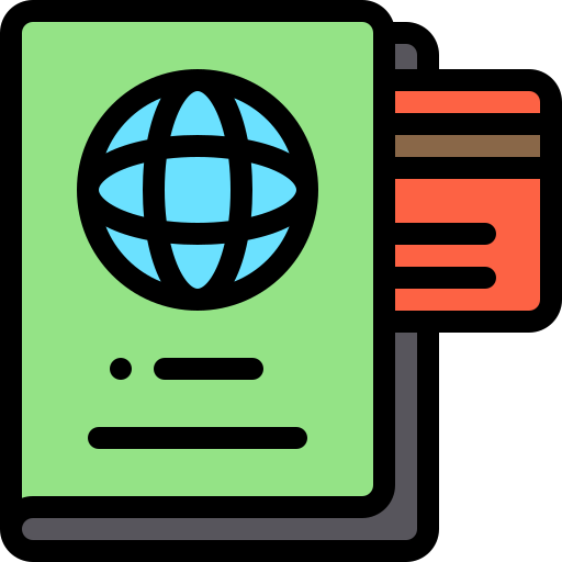 reisepass Detailed Rounded Lineal color icon