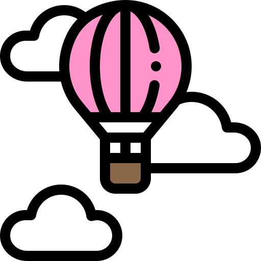 Air balloon Detailed Rounded Lineal color icon