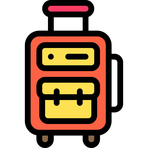 Suitcase Detailed Rounded Lineal color icon