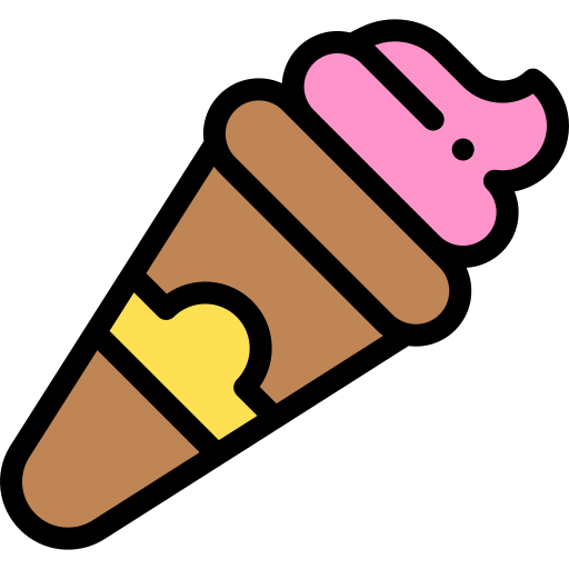 Ice cream Detailed Rounded Lineal color icon