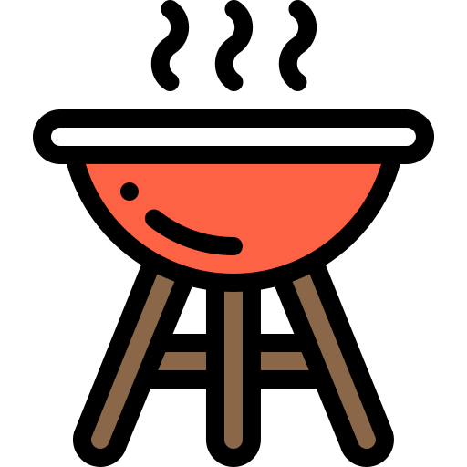 Grill Detailed Rounded Lineal color icon