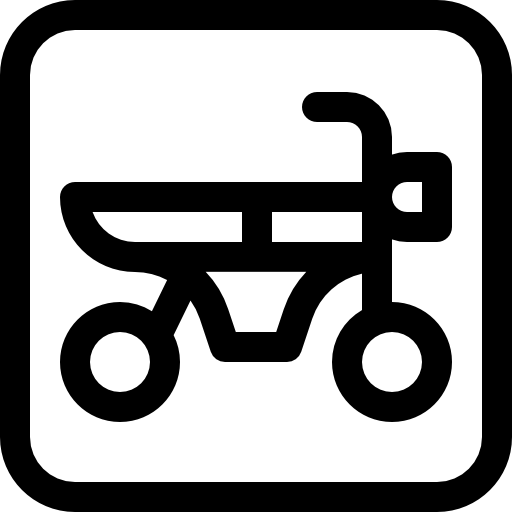 estacionamento de motos Basic Rounded Lineal Ícone