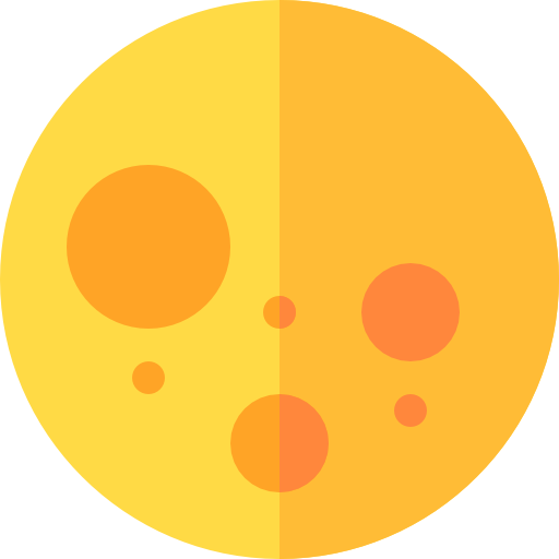 pełnia księżyca Basic Rounded Flat ikona