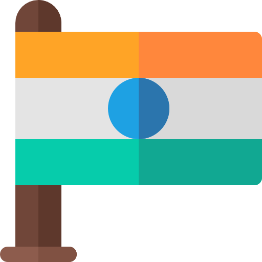 Índia Basic Rounded Flat Ícone