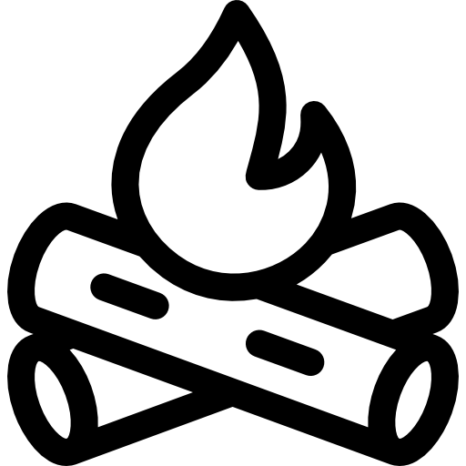 hoguera Basic Rounded Lineal icono