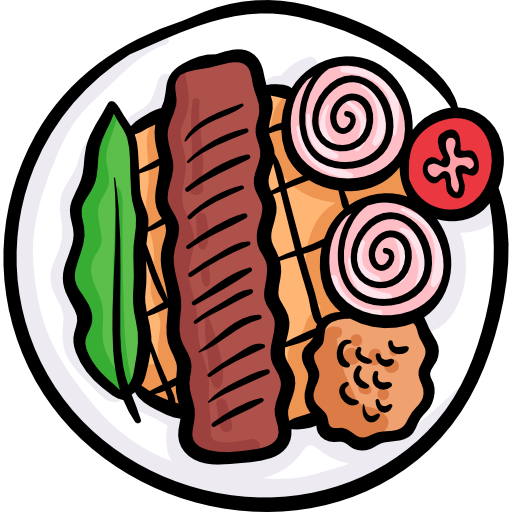kebab Hand Drawn Color icona