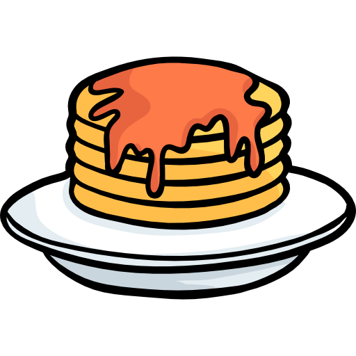 Pancake Hand Drawn Color icon