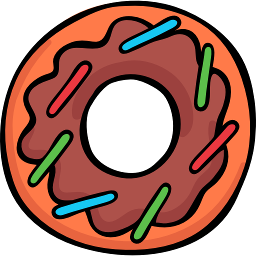 Doughnut Hand Drawn Color icon
