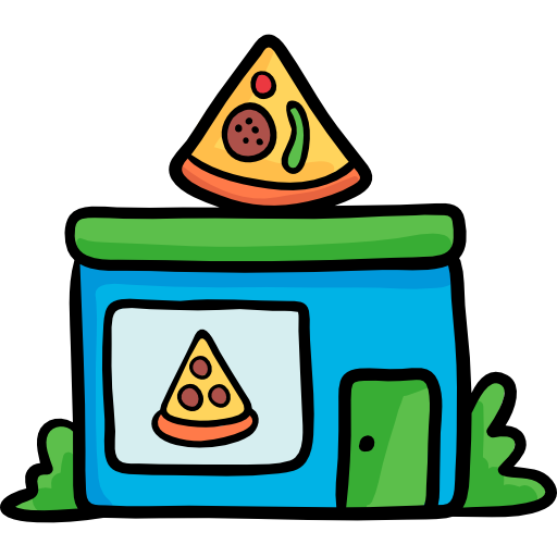 pizzeria Hand Drawn Color ikona