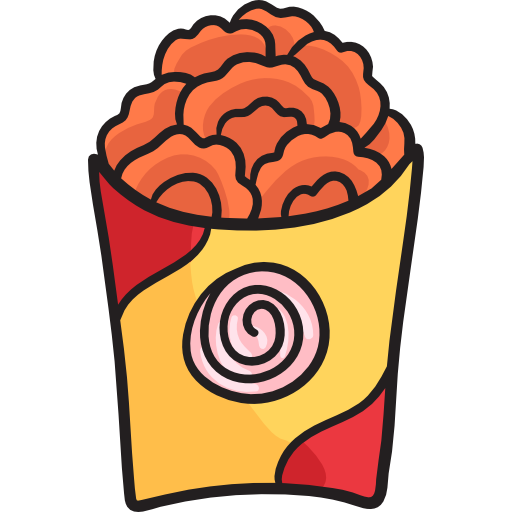 Onion rings Hand Drawn Color icon