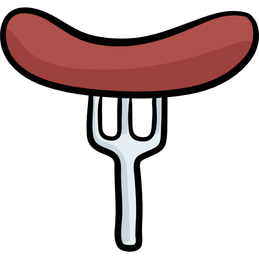 Sausage Hand Drawn Color icon