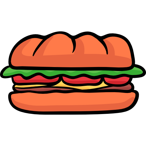 kanapka Hand Drawn Color ikona