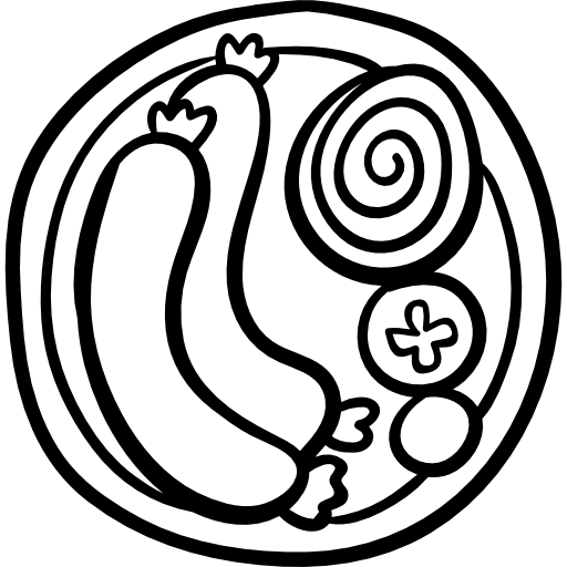 salsiccia Hand Drawn Black icona
