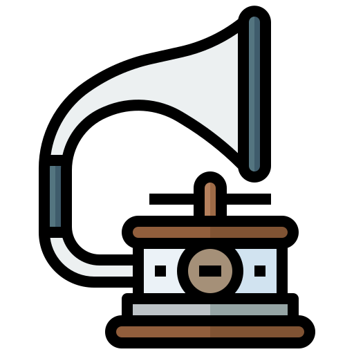 Gramophone Surang Lineal Color icon