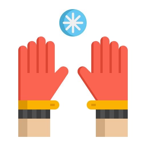 ski handschoenen Flaticons Flat icoon