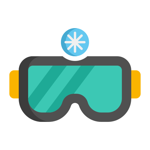 gafas de esquí Flaticons Flat icono
