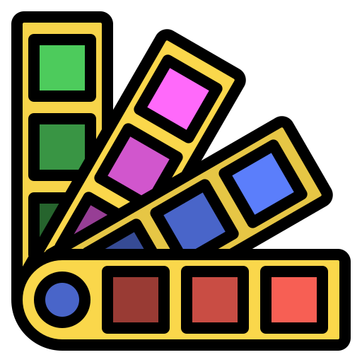 kleur voorbeeld Generic Outline Color icoon