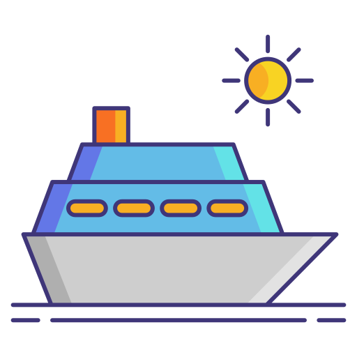 crucero Flaticons Lineal Color icono