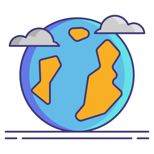 Globe Flaticons Lineal Color icon