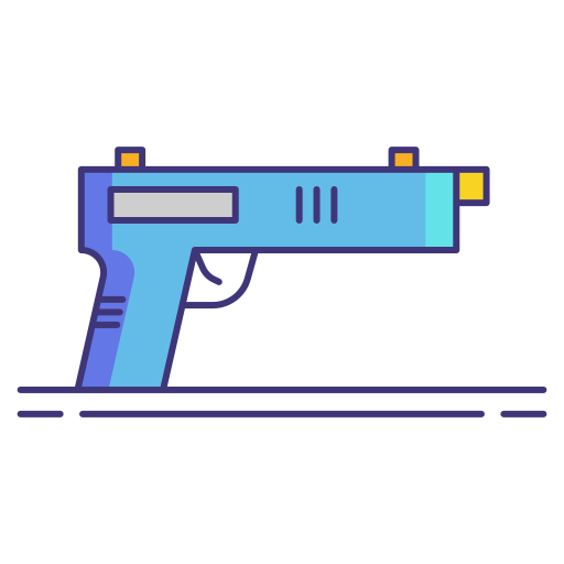 Firearm Flaticons Lineal Color icon