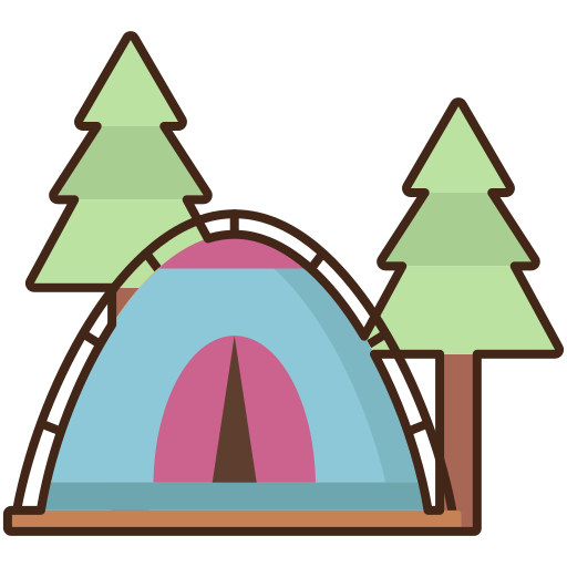 캠핑 Flaticons Lineal Color icon