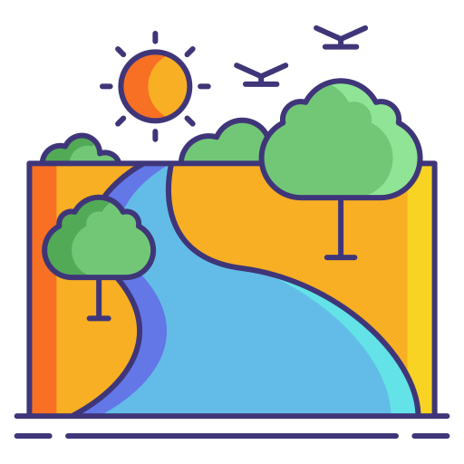 River Flaticons Lineal Color icon