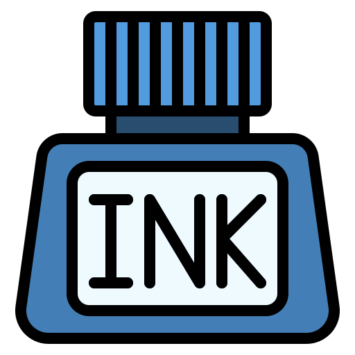 botella de tinta Generic Outline Color icono