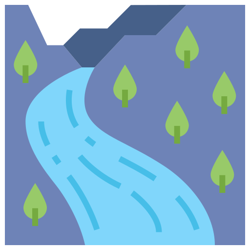 rivier Flaticons Flat icoon