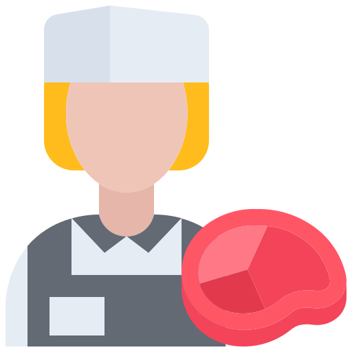 Butcher Coloring Flat icon