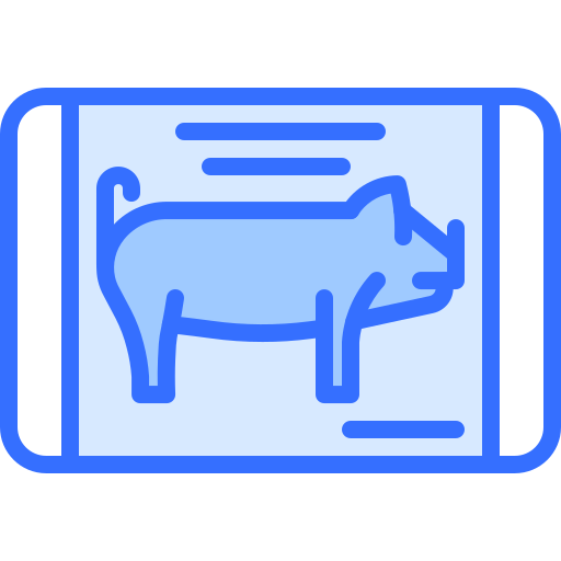 varkensvlees Coloring Blue icoon