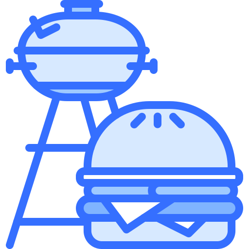 hamburger Coloring Blue icoon