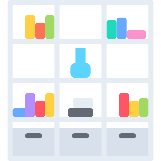 Shelving Coloring Flat icon