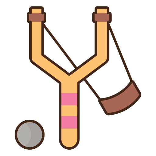 Slingshot Flaticons Lineal Color icon